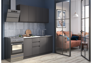 Кухня Стиль 1600 Графит 1,6 м