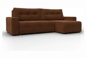 Диван угловой Лига-122 угол универсальный LAIM 14 терракотовый (Велюр)