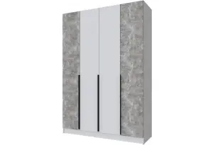 Шкаф Мадрид (1,6) ящики внутри, ателье светлое