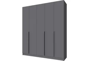 Шкаф Мадрид (2,0) ящики внутри, серый графит