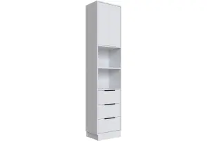Шкаф Мадрид (0,35) торцевой, 3 ящика, белый