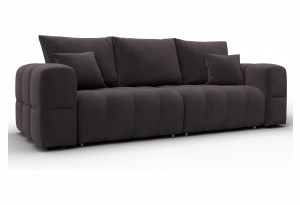 Диван прямой Лига-110 НПБ SEVEN 727 коричневый (Велюр)