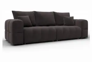 Диван прямой Лига-110 НПБ SEVEN 727 коричневый (Велюр)