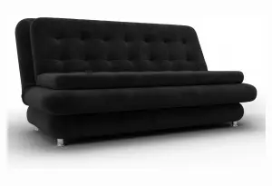 Диван-книжка Лига-123 SEVEN 35 черный (Велюр)