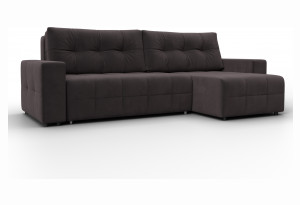 Диван угловой Лига-122 угол универсальный SEVEN 727 коричневый (Велюр)