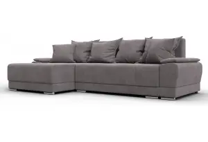 Диван угловой Лига-119 угол левый LAIM 04 бежевый (Велюр)