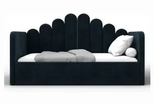 Кровать детская Лига-142 LAIM 21 графит (Велюр)