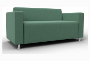 Диван прямой Лига-093 ВН Амур 11 зеленый (Рогожка)