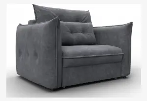 Кресло Лига-100 НПБ BRUT 16 темно-серый (Велюр)