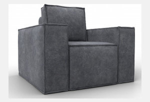 Кресло Лига-081 НПБ BRUT 16 темно-серый (Велюр)