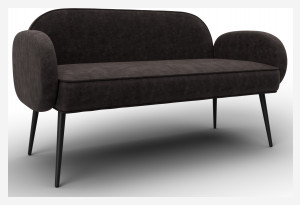 Диван прямой Лига-086 BRUT 17 коричневый (Велюр)