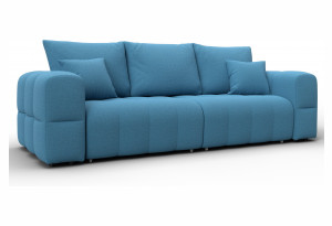 Диван прямой Лига-110 НПБ Амур 10 голубой (Рогожка)