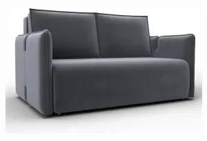 Диван прямой Лига-117 SEVEN 17 серый (Велюр)