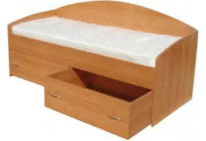 Кровать с выкатными ящиками