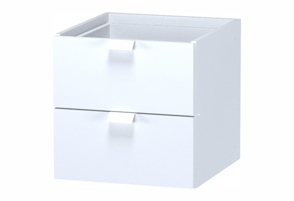 S01880 Фора модуль с двумя ящиками, ручка металл 33х33х37, белый - главное фото