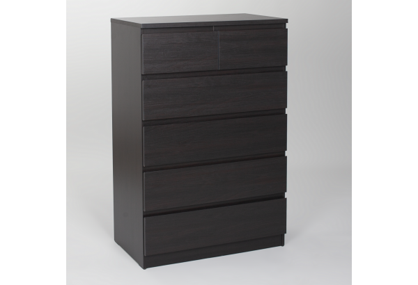 Комод МАЛЬТА высокий с шестью выдвижными ящиками, цвет Дуб Венге - главное фото