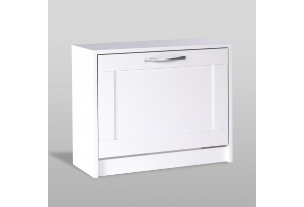 Тумба СИРИУС с откидной полкой для обуви, цвет белый - главное фото