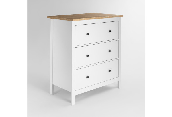 2.08.02.020.14 САГА комод 3 ящика белый/ясень - главное фото