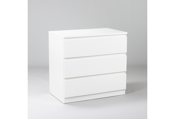 Комод МАЛЬТА с тремя выдвижными ящиками, цвет белый - главное фото