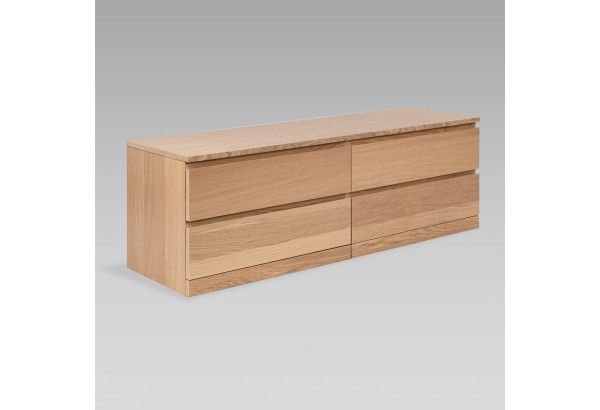 S01729 Варма Прайм 4Д комод 160x55x48 шпон дуб беленый - главное фото