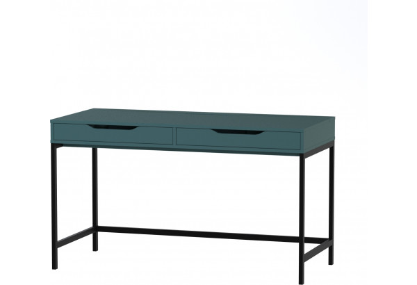 S01910 Ингар Д 132 стол письменный 132x58x76, серо-бирюзовый/черный - главное фото