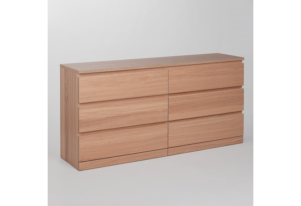 Комод Варма 6Д большой с шестью выдвижными ящиками, цвет дуб белёный - главное фото