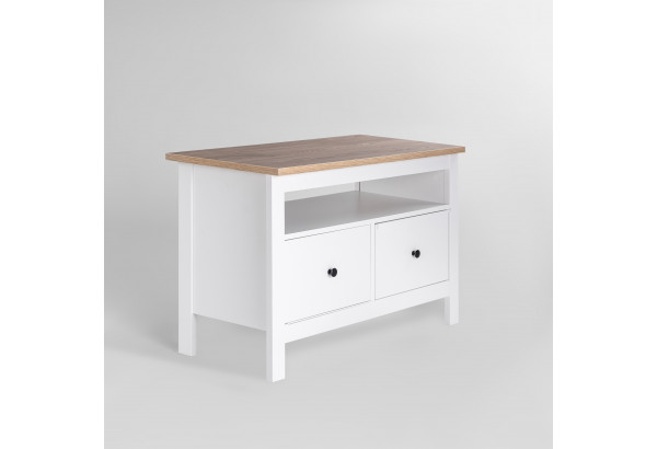 2.08.03.080.14 САГА тумба 2 ящика белая/ясень RU - главное фото