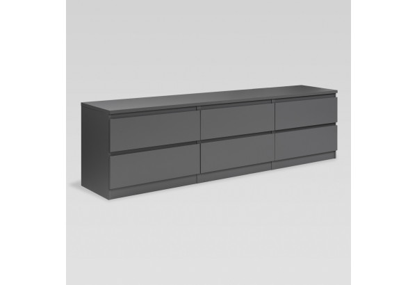 2.03.03.110.4 КАСТОР тумба 6 ящиков RU серая - главное фото