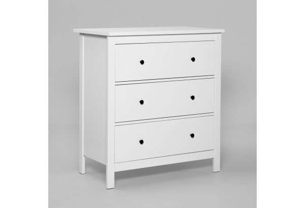 2.08.02.020.1 САГА комод 3 ящика белый - главное фото