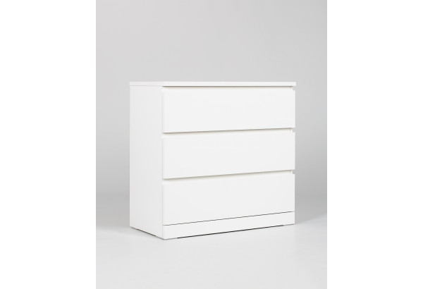 Комод Варма 3 с тремя выдвижными ящиками, цвет белый - главное фото