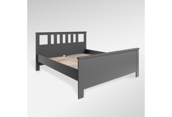 2.08.04.070.4 САГА кровать двойная 160х200 серая - главное фото