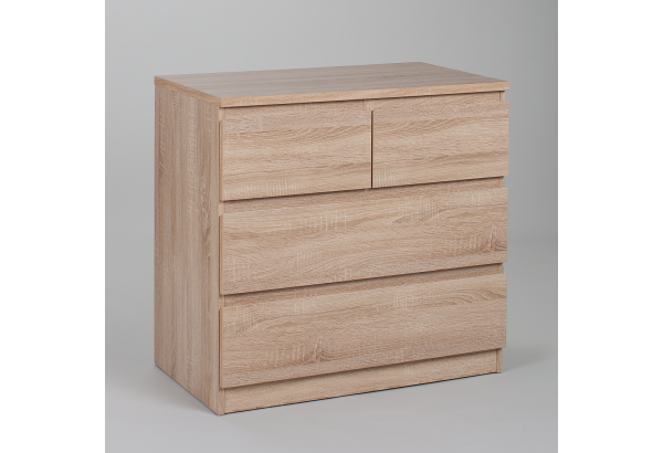Комод МАЛЬТА с четырьмя выдвижными ящиками, цвет Дуб Сонома - главное фото