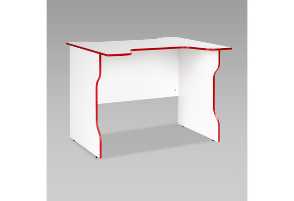 Стол компьютерный ВАРДИГ K2 100x82, белый/красный - главное фото