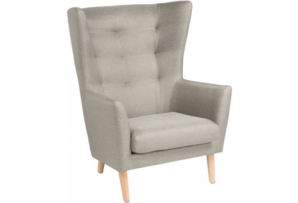 Кресло для отдыха Саари светло-серое, ткань рогожка - главное фото