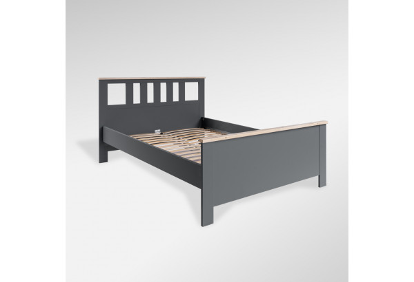 2.08.04.060.15 САГА кровать двойная 140х200 серая/ясень - главное фото