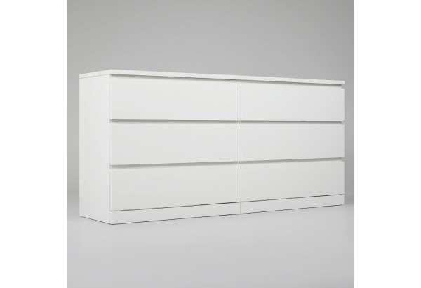 Комод Варма 6Д большой с шестью выдвижными ящиками, цвет белый - главное фото