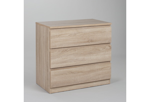 Комод МАЛЬТА с тремя выдвижными ящиками, цвет Дуб Сонома - главное фото