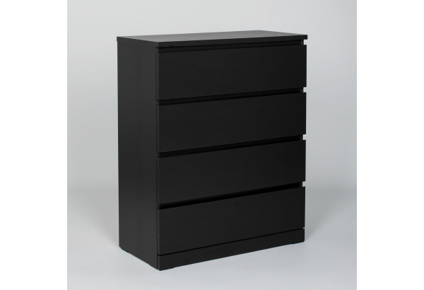 Комод Варма 4 с четырьмя выдвижными ящиками, цвет ясень черный - главное фото