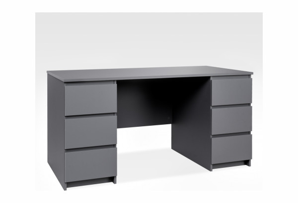 2.03.06.040.4 КАСТОР стол письменный 6 ящиков 151х65 RU серый - главное фото