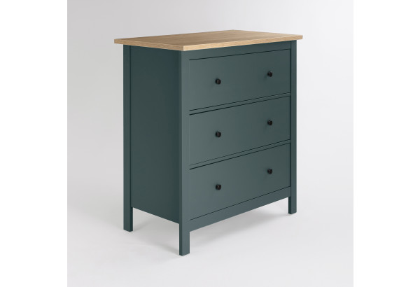 2.08.02.020.16 САГА комод 3 ящика темно-бирюзовый/ясень - главное фото