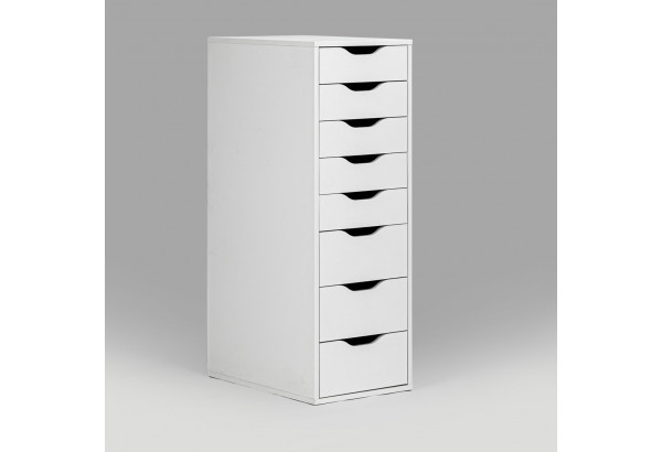 Комод Ингар белый высокий с пятью выдвижными ящиками - главное фото