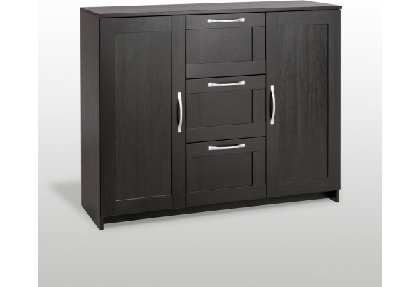 Тумба СИРИУС двухдверная с тремя ящиками, цвет Дуб Венге - главное фото