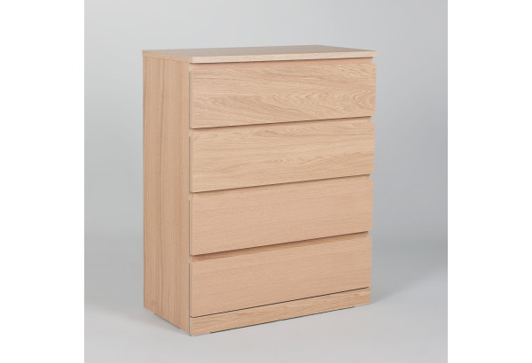 Комод Варма 4 с четырьмя выдвижными ящиками, цвет дуб белёный - главное фото