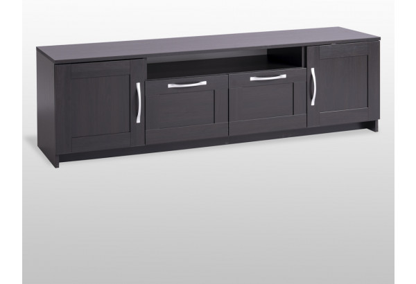 Тумба СИРИУС под телевизор напольня широкая с двумя ящиками, цвет Дуб Венге - главное фото