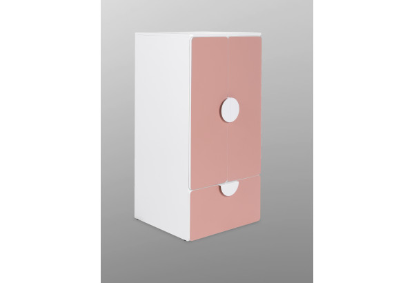 S02580 ПИКСИ шкаф распашной с 2 дверьми, полкой и ящиком 60х57х123, мечтательный пион - главное фото