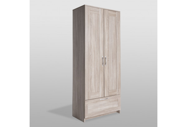 Шкаф СИРИУС двухстворчатый с выдвижным ящиком, цвет "Дуб Сонома" - главное фото