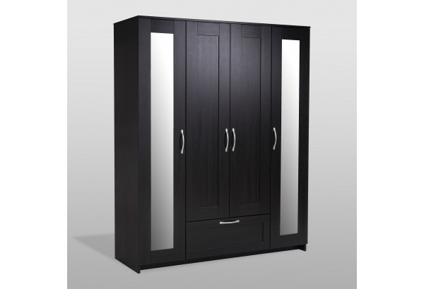 Шкаф комбинированный "Сириус" 4 двери, 1 ящик, 2 зеркала, дуб венге - главное фото