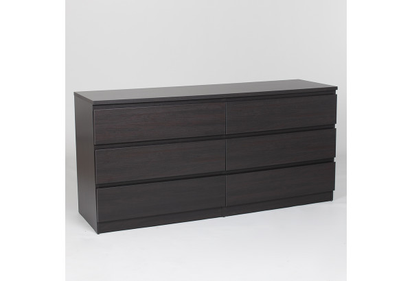Комод МАЛЬТА длинный с шестью выдвижными ящиками, цвет Дуб Венге - главное фото