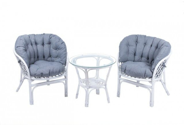 Багама Дуэт с серыми подушками (стол круглый) - главное фото