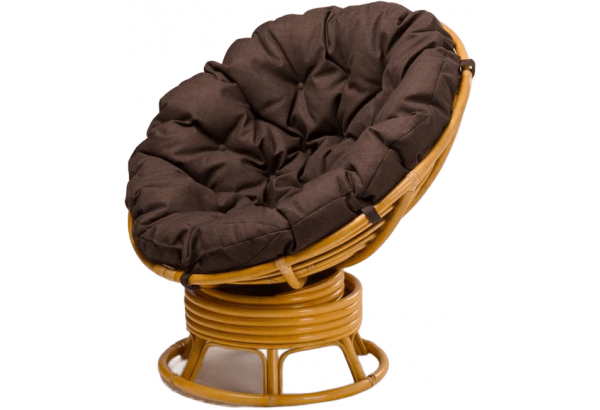 Вращающееся кресло Папасан в цвете мёд - главное фото